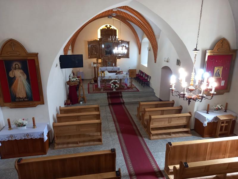 Wnętrze kościoła w Olbrachtowie