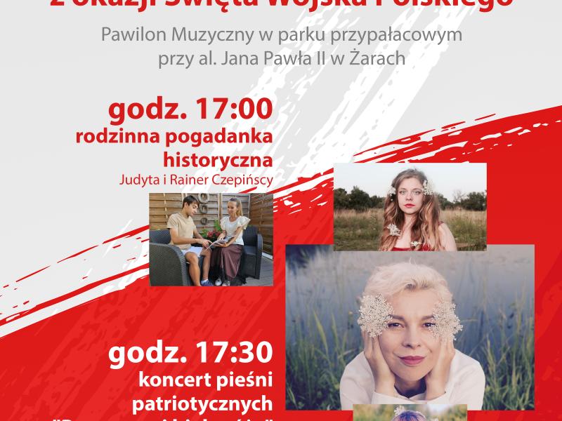 plakat - koncert z okazji Święta Wojska Polskiego